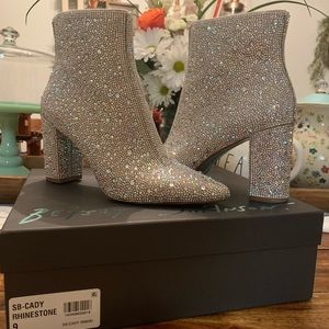Betsey Johnson SB Cady Rhinestone Booties